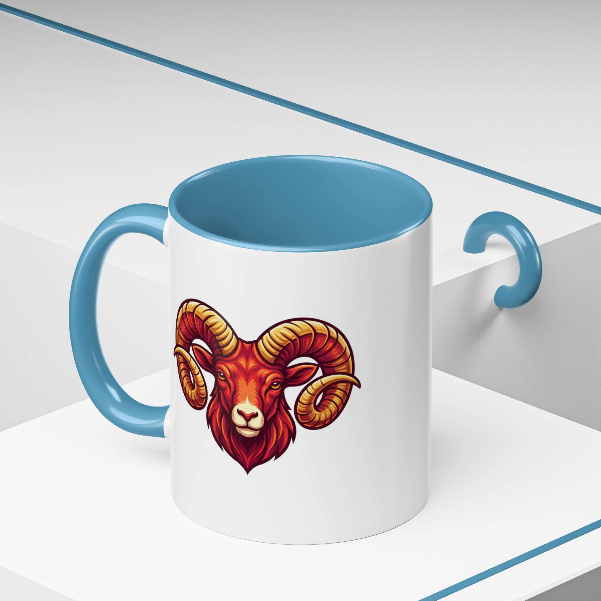 Aries Ram Accent Coffee Mug — Zodiac Goat Horoscope Gift
