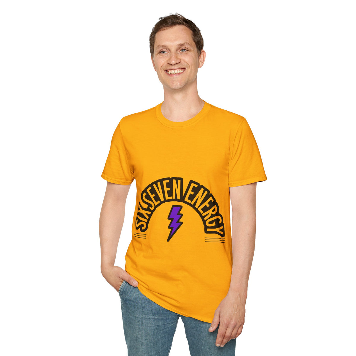 Six Seven Energy Retro Lightning Tee - Bold Slogan Punk Rock Graphic T-Shirt - Trending Now - September 2026