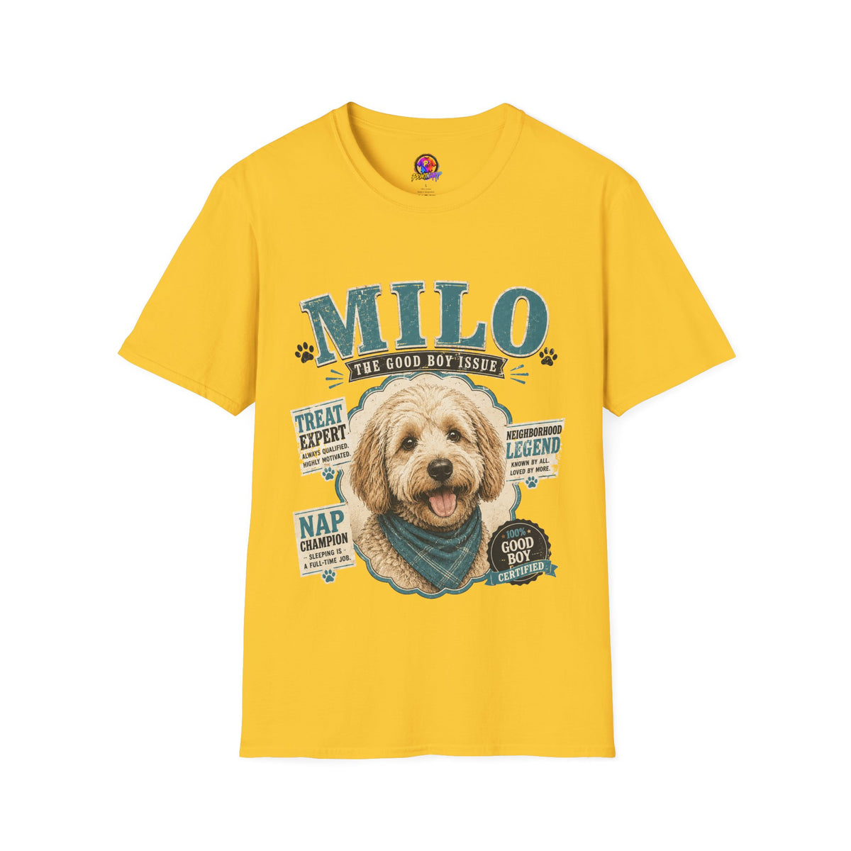 Milo "The Good Boy Issue" Dog Portrait T-Shirt