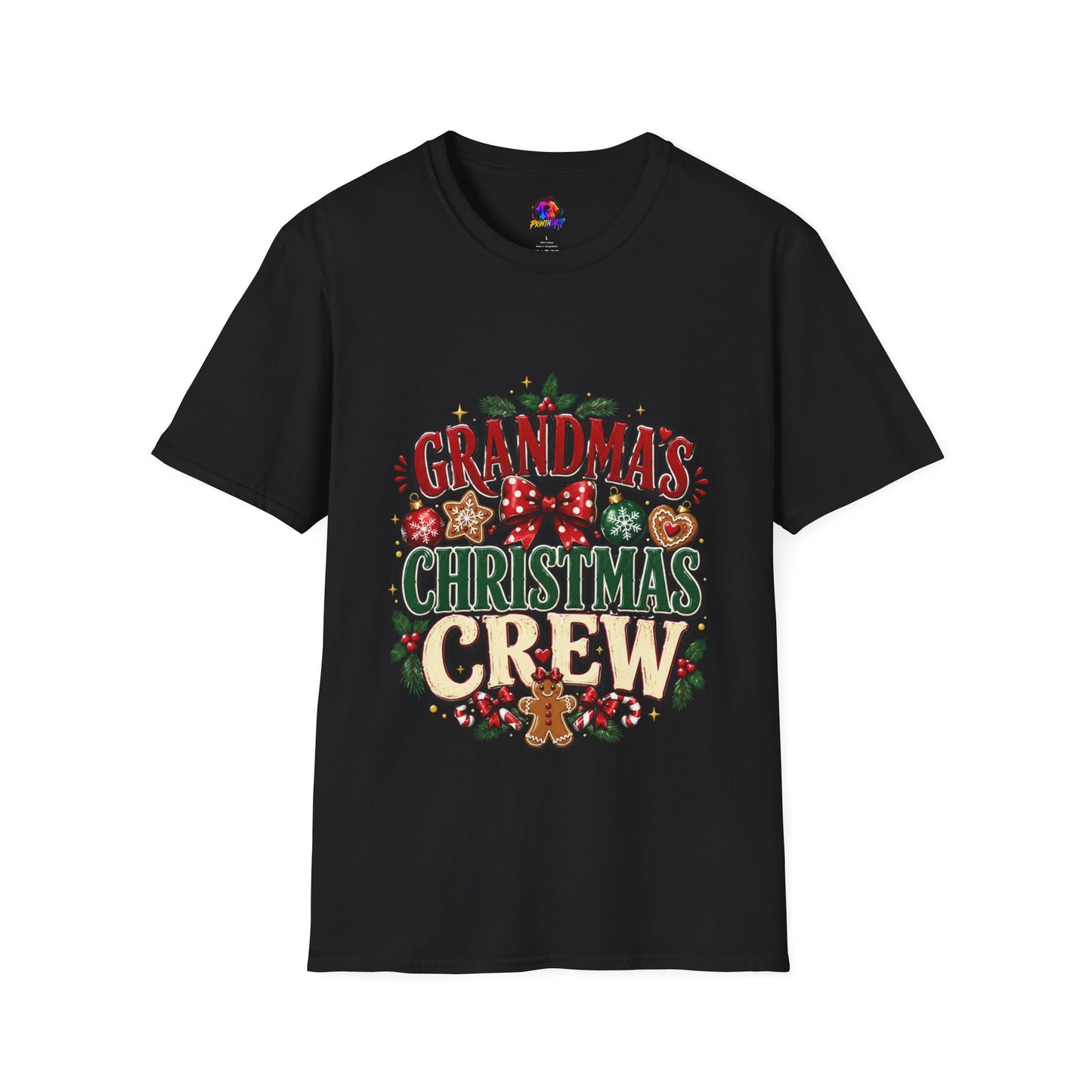 T-Shirt — Grandma's Christmas Crew Holiday Tee