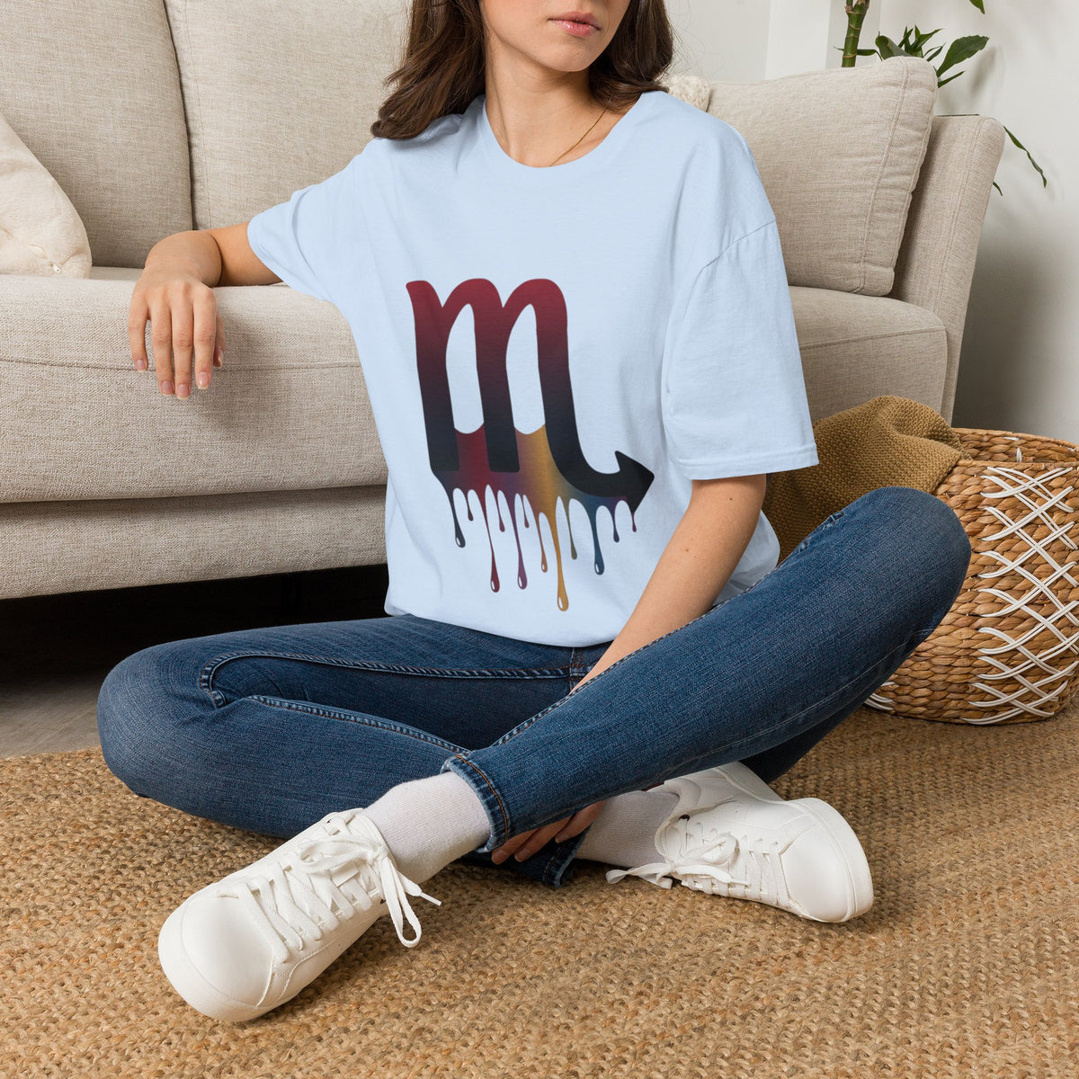 Scorpio Drip Symbol T-Shirt — Zodiac Scorpion Astrology Tee
