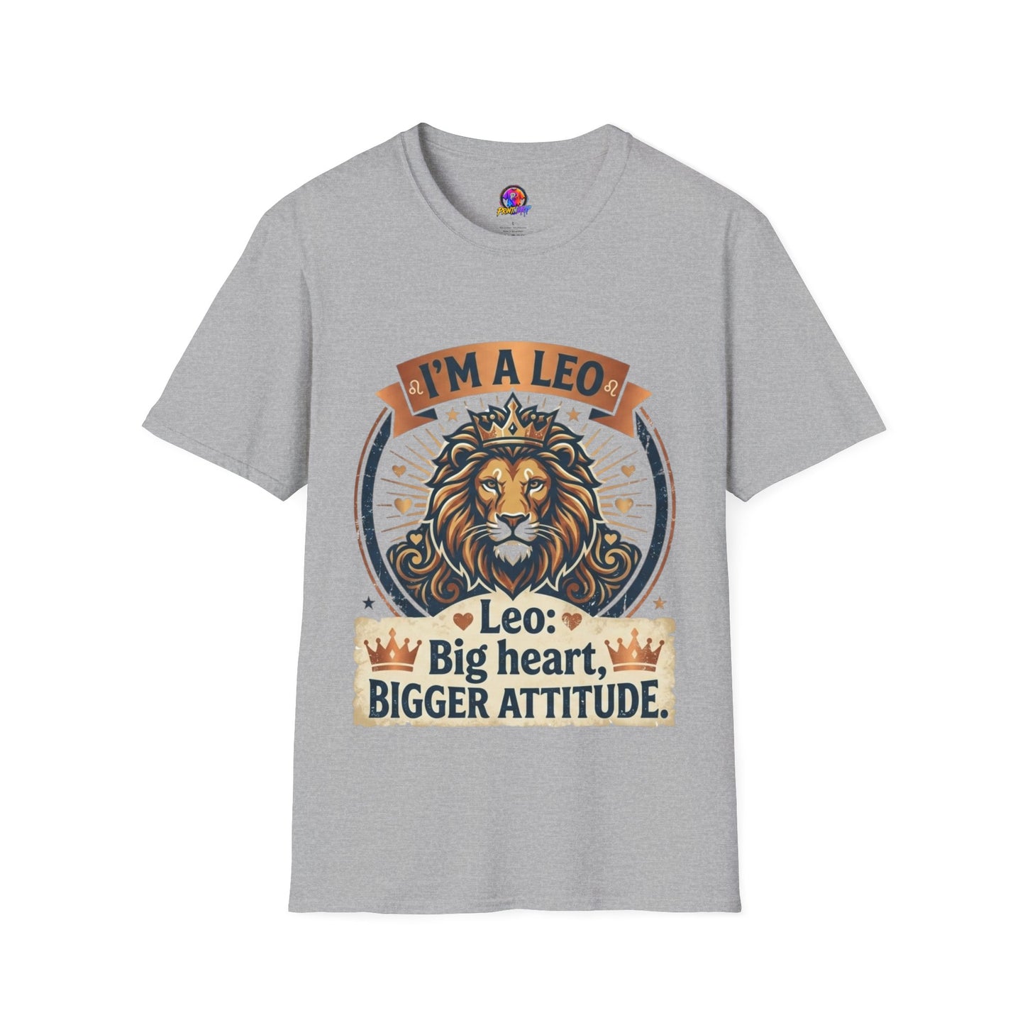 Leo Zodiac T-Shirt — "I’m a Leo: Big Heart, Bigger Attitude"