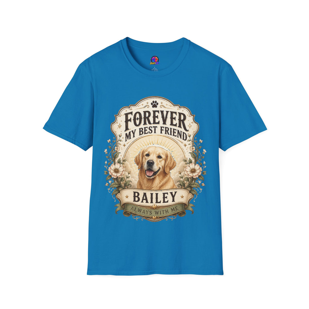 Dog Memorial T-Shirt — "Forever My Best Friend" Personalized Pet Tribute Tee