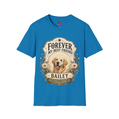 Dog Memorial T-Shirt — "Forever My Best Friend" Personalized Pet Tribute Tee