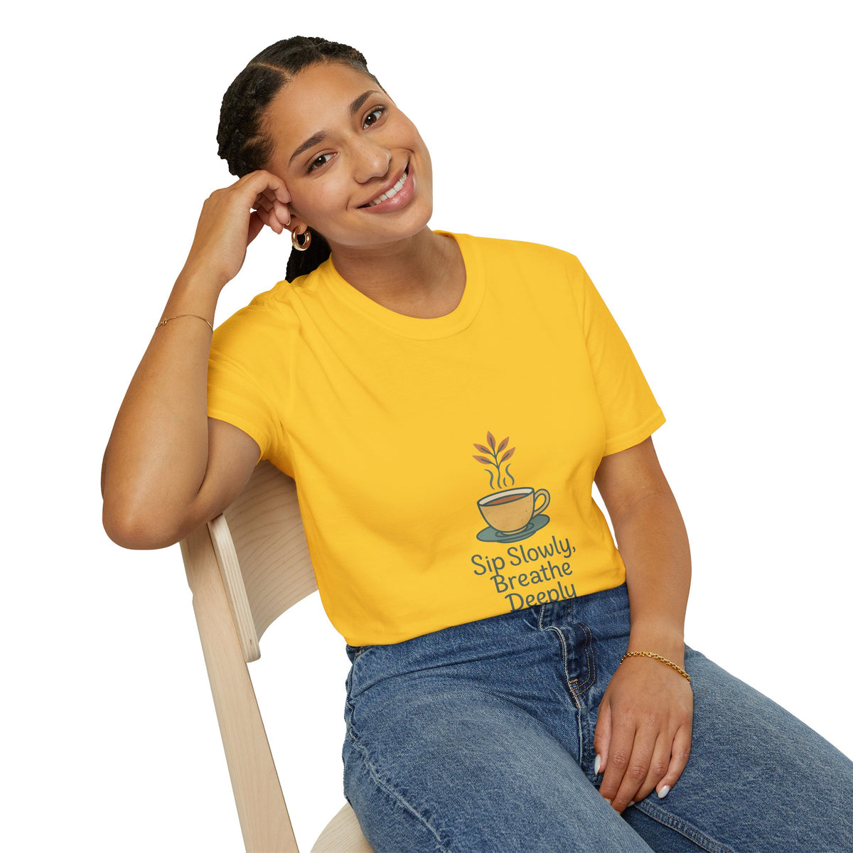 Sip Slowly, Breathe Deeply Tee — Relaxation Coffee Shirt - Trending Now - October 2026