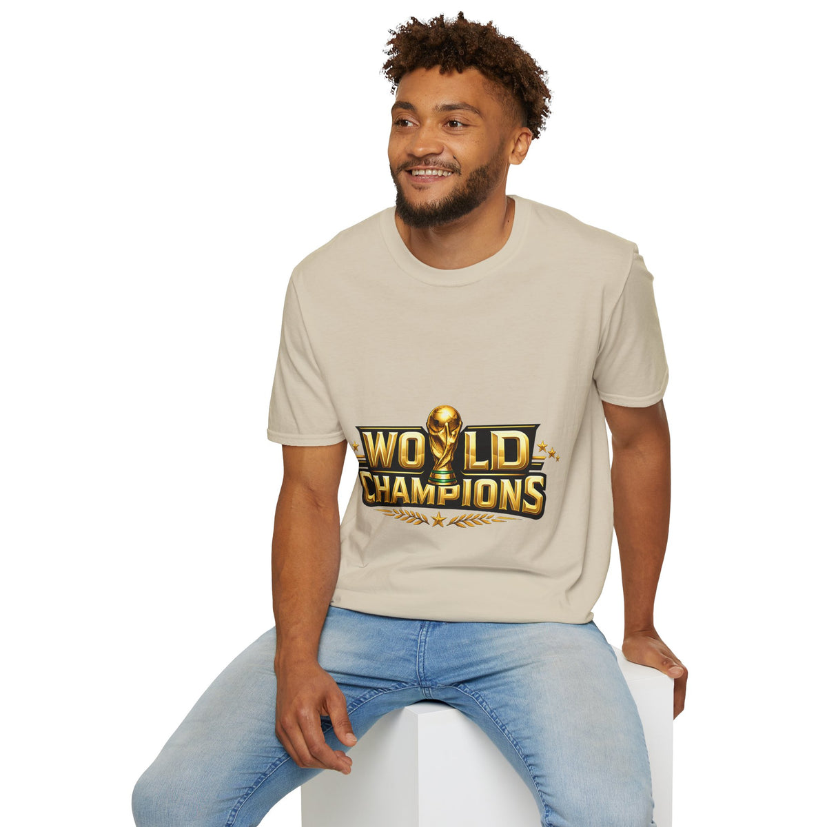World Champions T-Shirt — Gold Trophy Sports Tee