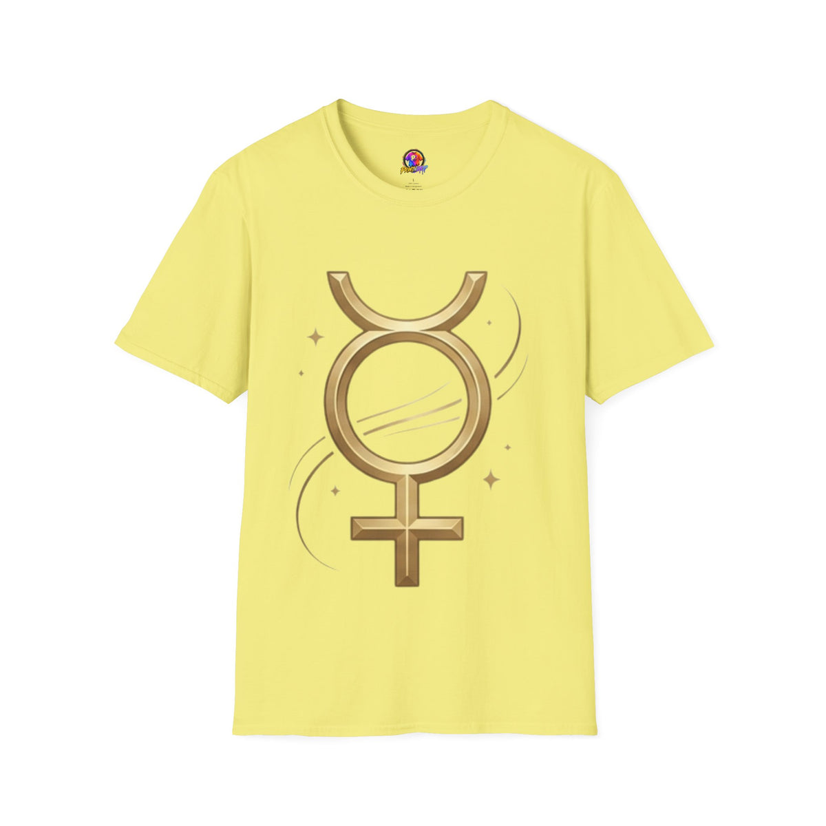 Gold Mercury Astrology Symbol Tee T-Shirt