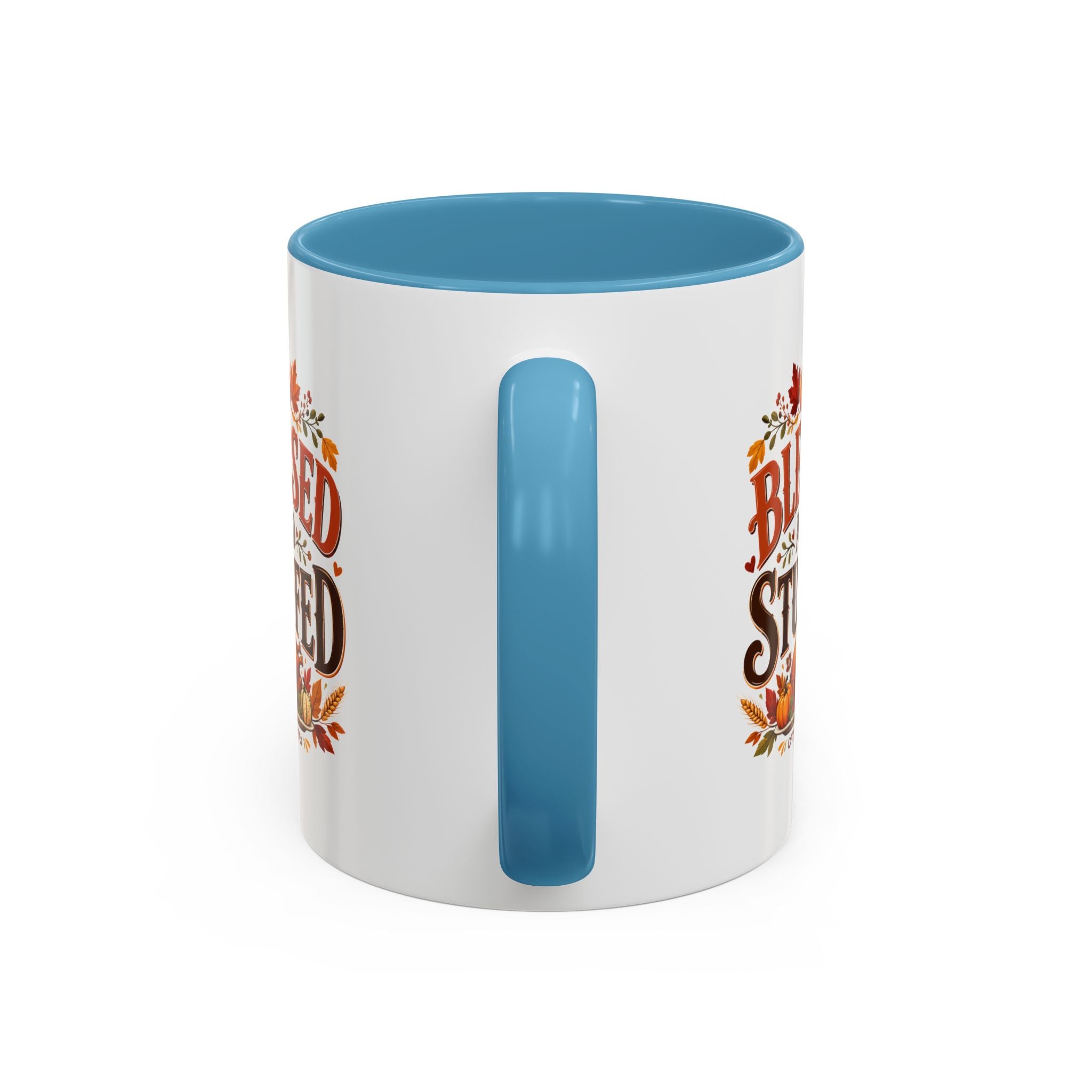 Thanksgiving Mug Blessed and Stuffed Coffee Mug — Thanksgiving Fall Ceramic Accent Mug