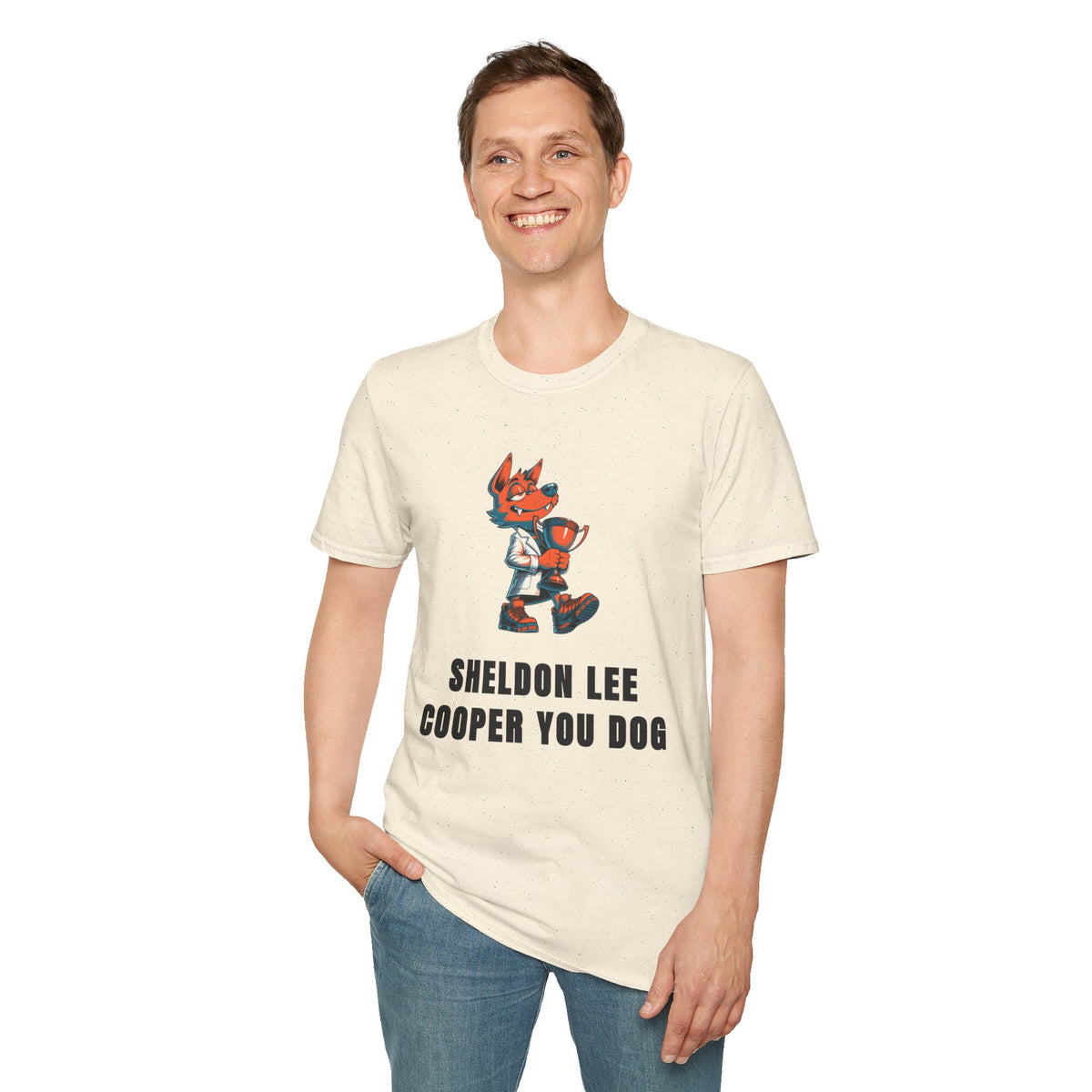 Cute Red Fox Graphic T-Shirt — "Sheldon Lee Cooper You Dog" - Trending Now - September 2026