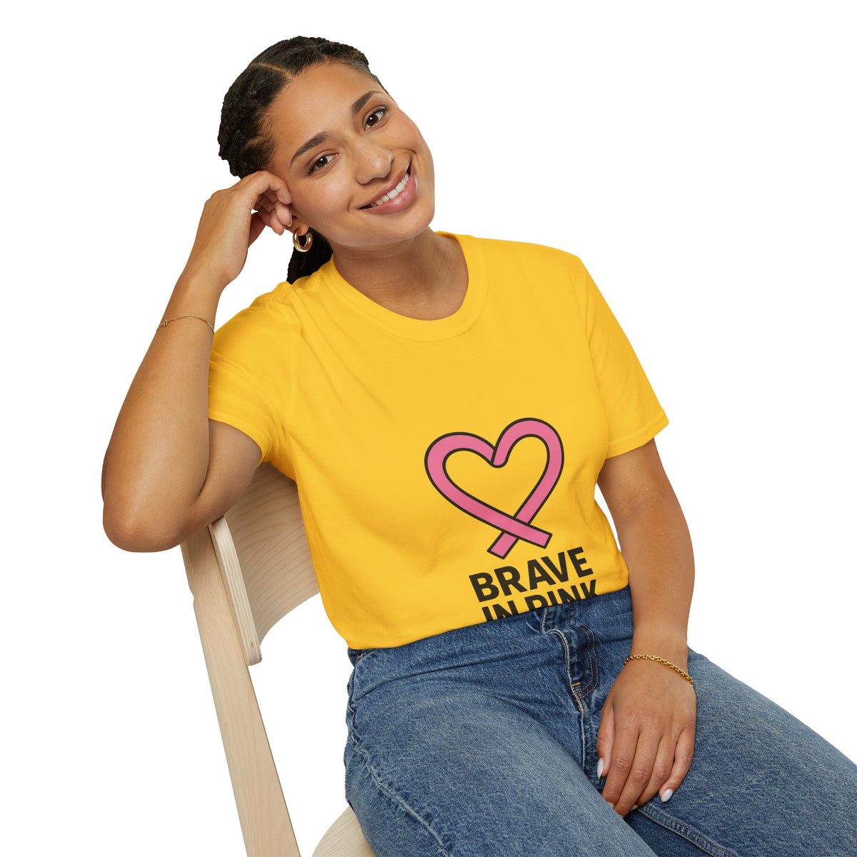 Brave in Pink T-Shirt — Breast Cancer Awareness Heart Tee - Trending Now - October 2026
