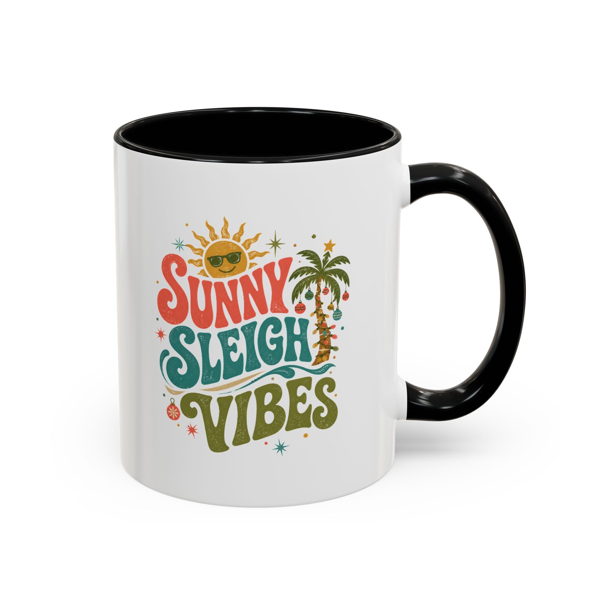 Modern Day Christmas Sunny Sleigh Vibes Coffee Mug