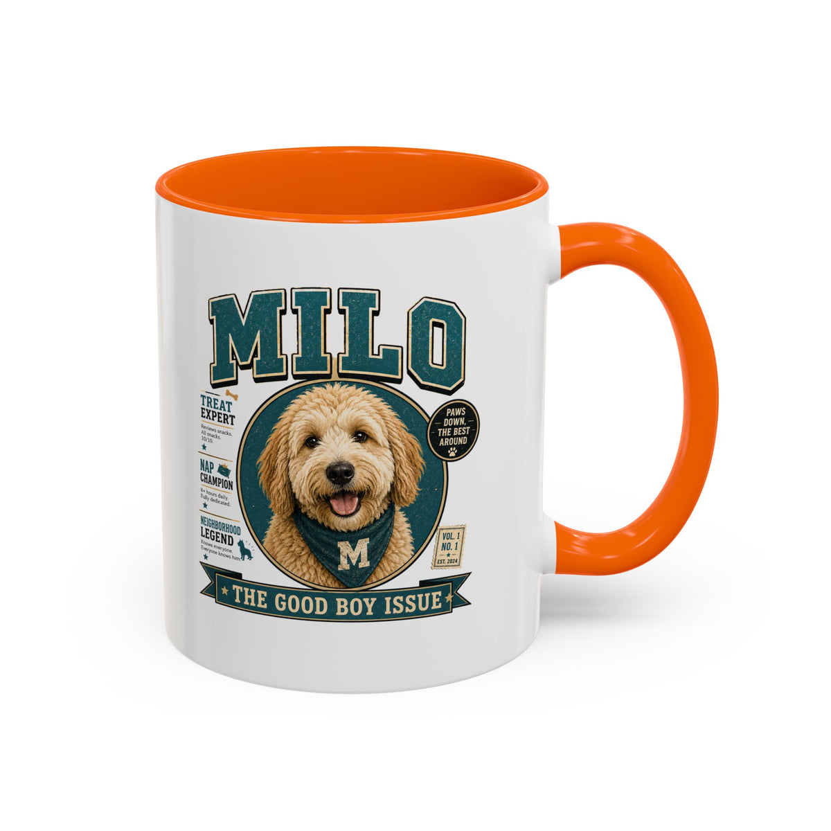 Milo Bailey Dog Dad Mom Milo Dog Coffee Mug — 'The Good Boy Issue' Accent