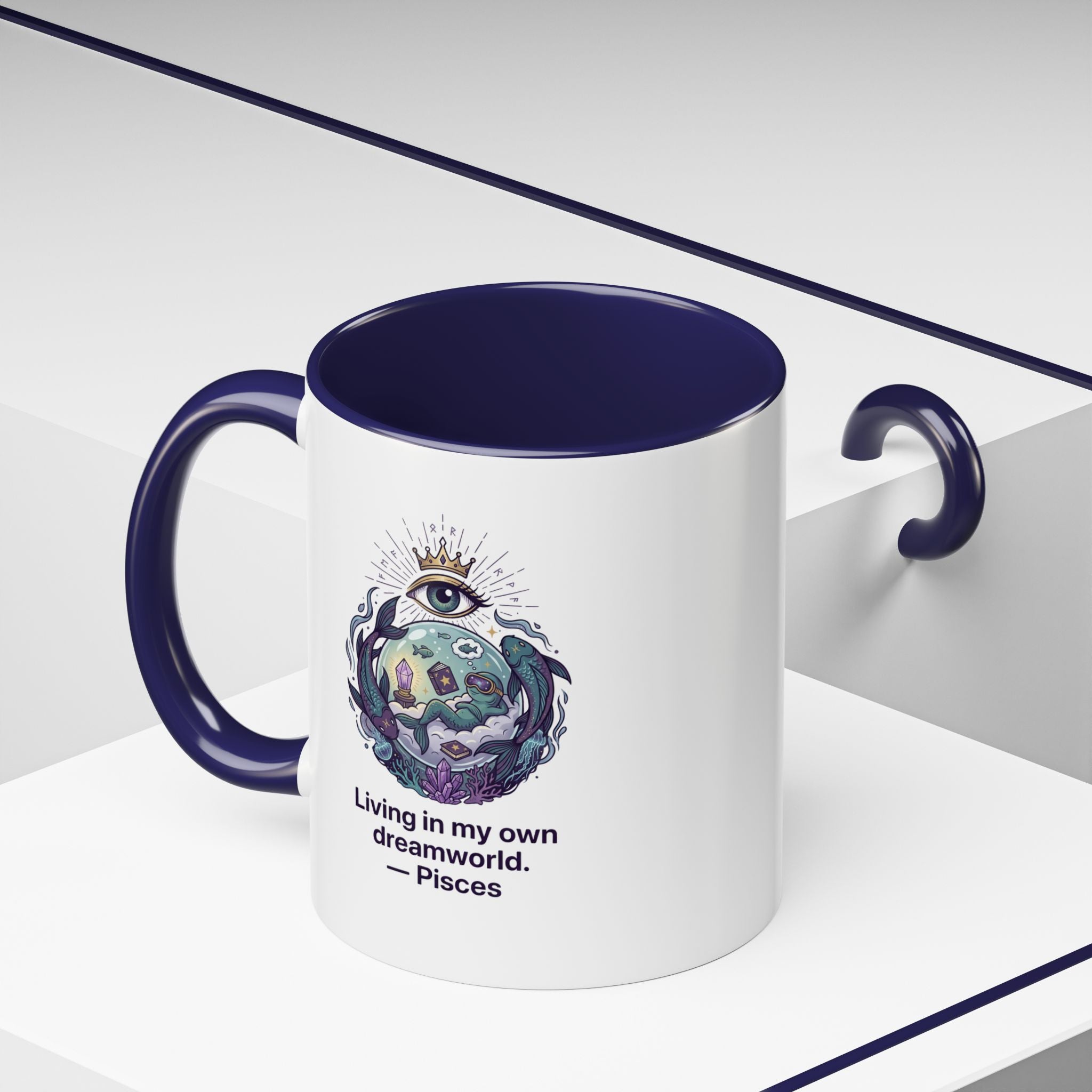 Pisces Coffee Mug — Living in My Own Dreamworld Accent Mug