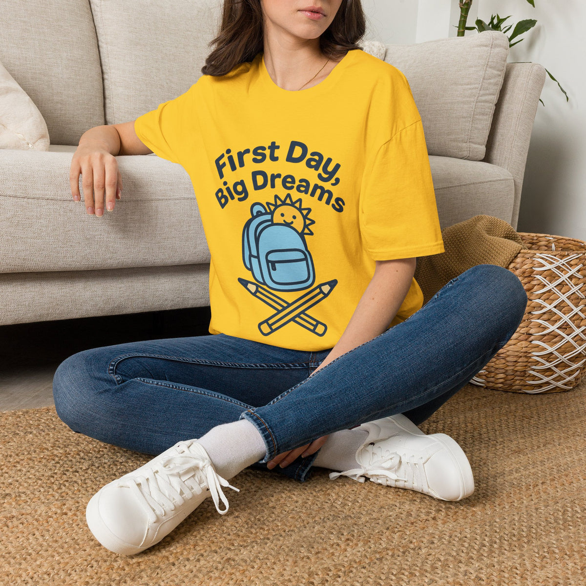 First Day Big Dreams T-Shirt — Cute Backpack & Pencil Back-to-School Tee - Trending Now - August 2026