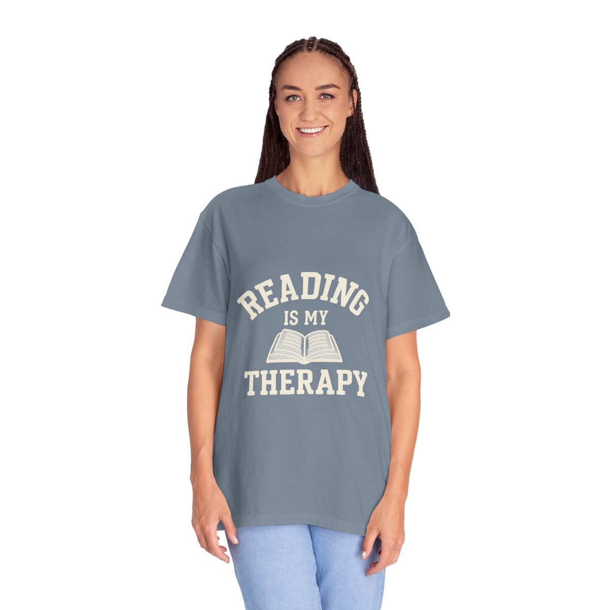 Reading Is My Therapy Book Lover Retro Aesthetic Graphic Tee - Trending Now - October 2026