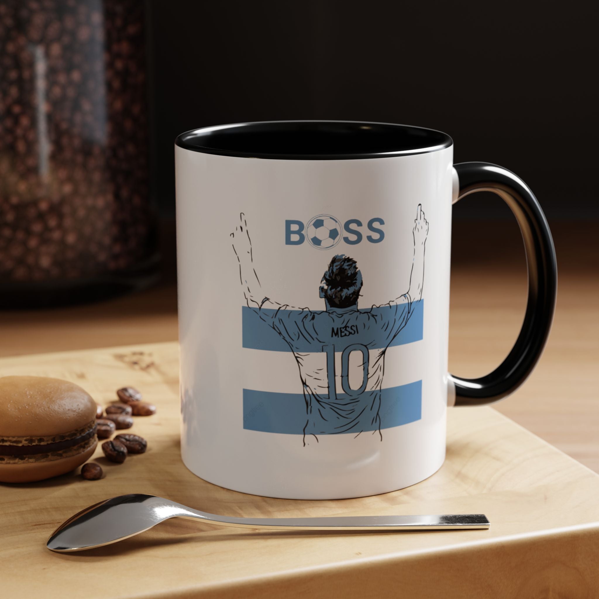 Boss Soccer Player Accent Coffee Mug —
