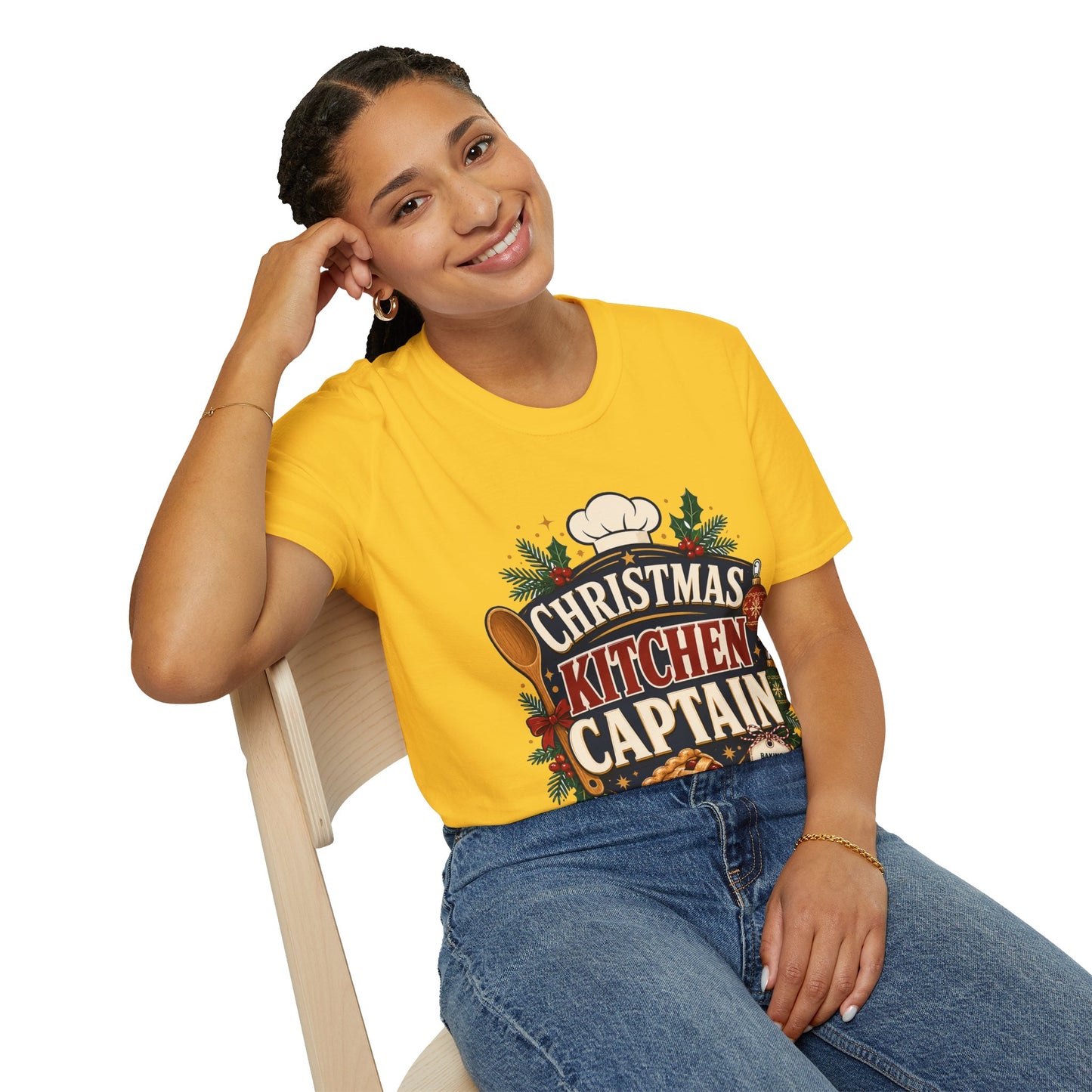 Christmas Kitchen Captain T-Shirt — Festive Holiday Cooking Tee