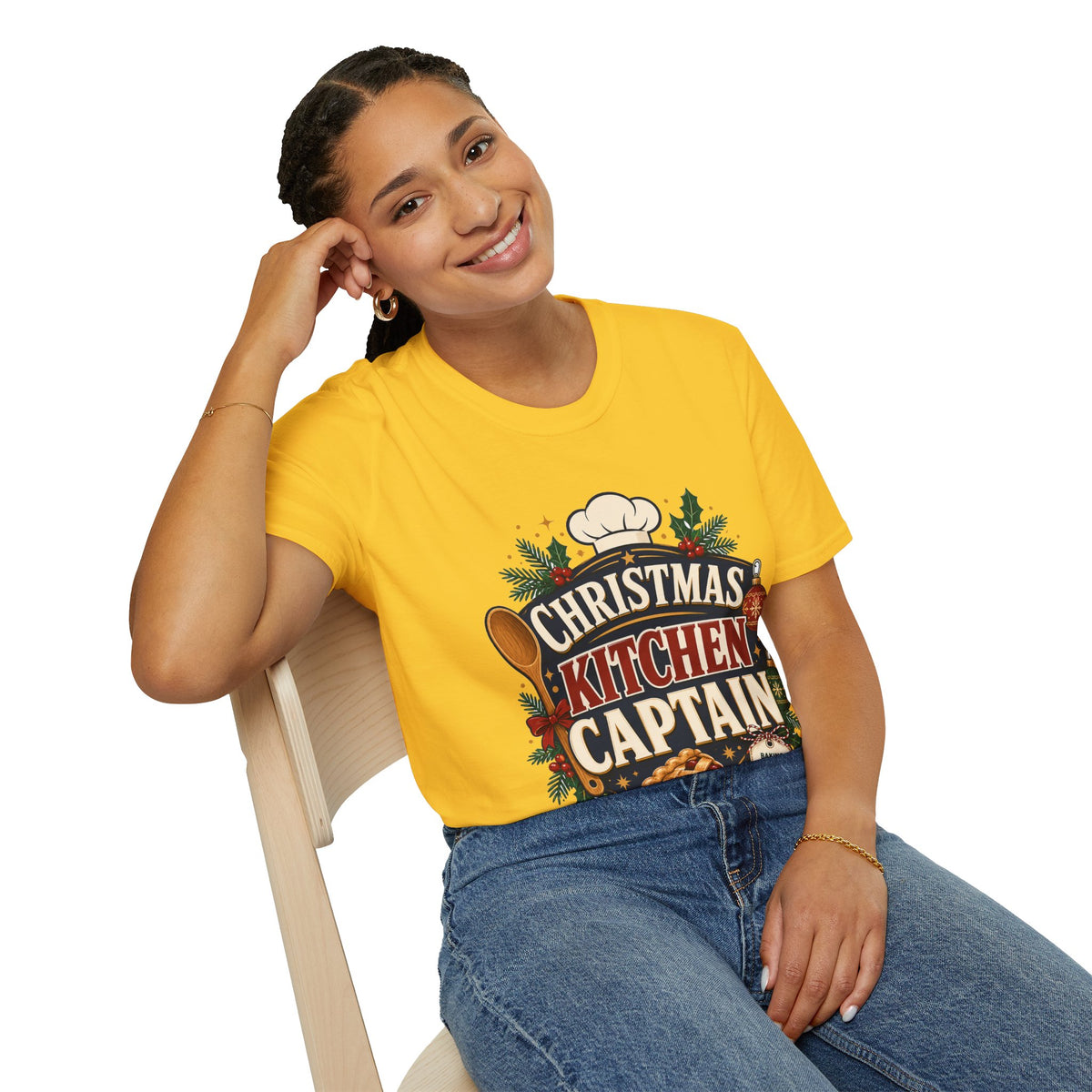 Christmas Kitchen Captain T-Shirt — Festive Holiday Cooking Tee