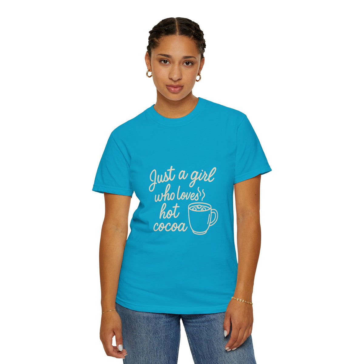 Hot Cocoa Lover T-Shirt — "Just a Girl Loves Hot Cocoa" Graphic Tee - Trending Now - October 2026