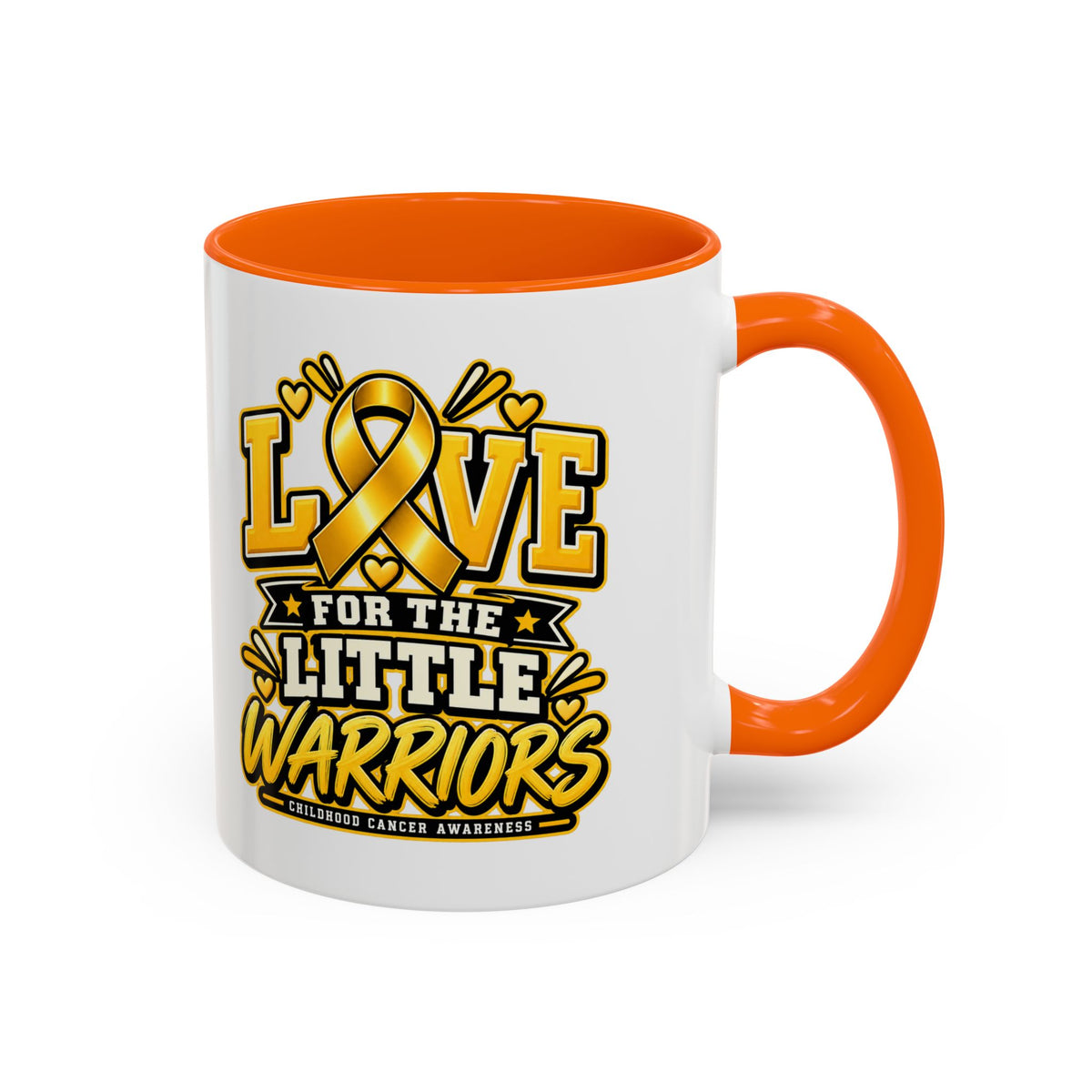 Coffee Mug — "Love for the Little Warriors" Childhood Cancer Awareness Accent Mug