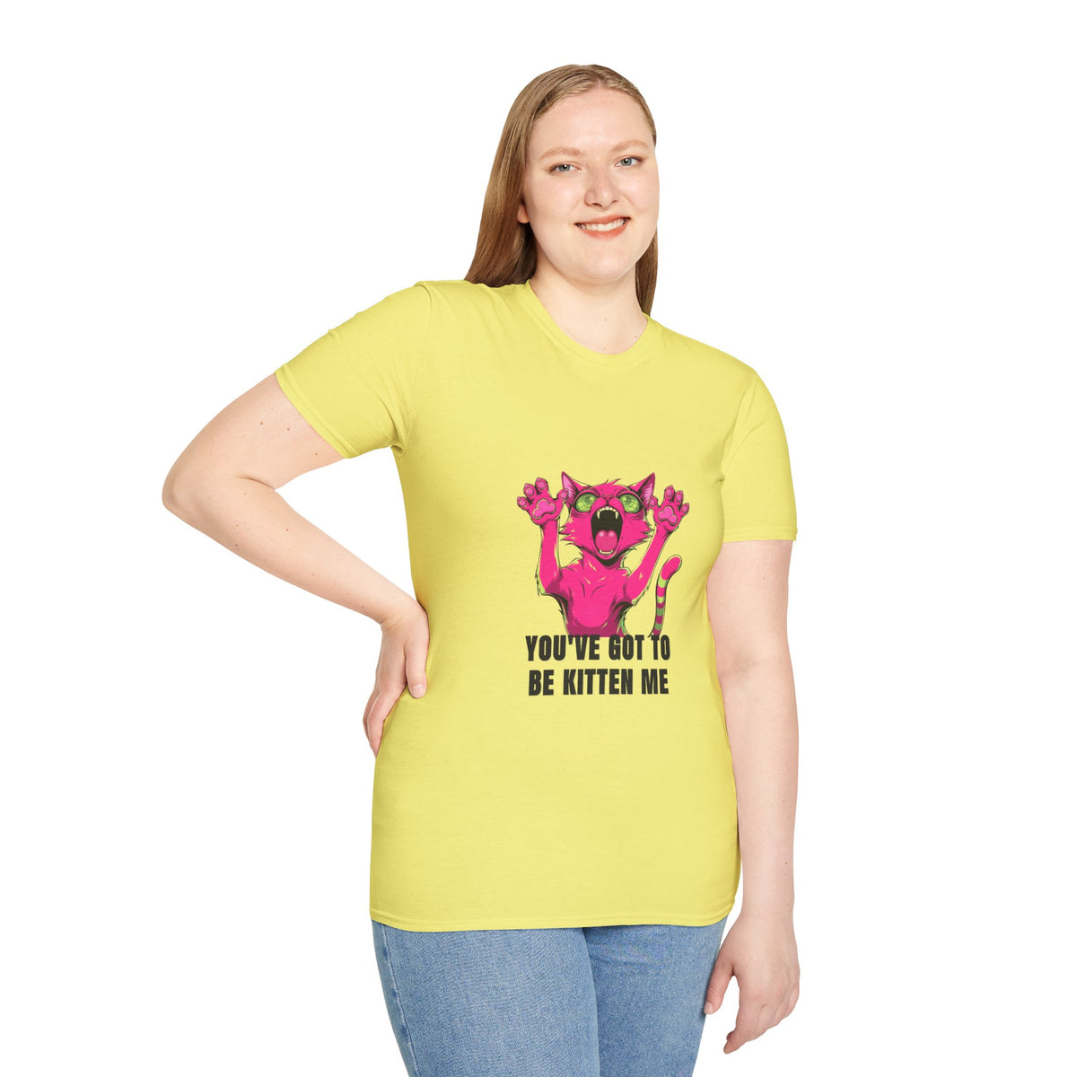 Funny Pink Screaming Cat T-Shirt — "You've Got to Be Kitten Me" Graphic Tee - Trending Now - August 2026