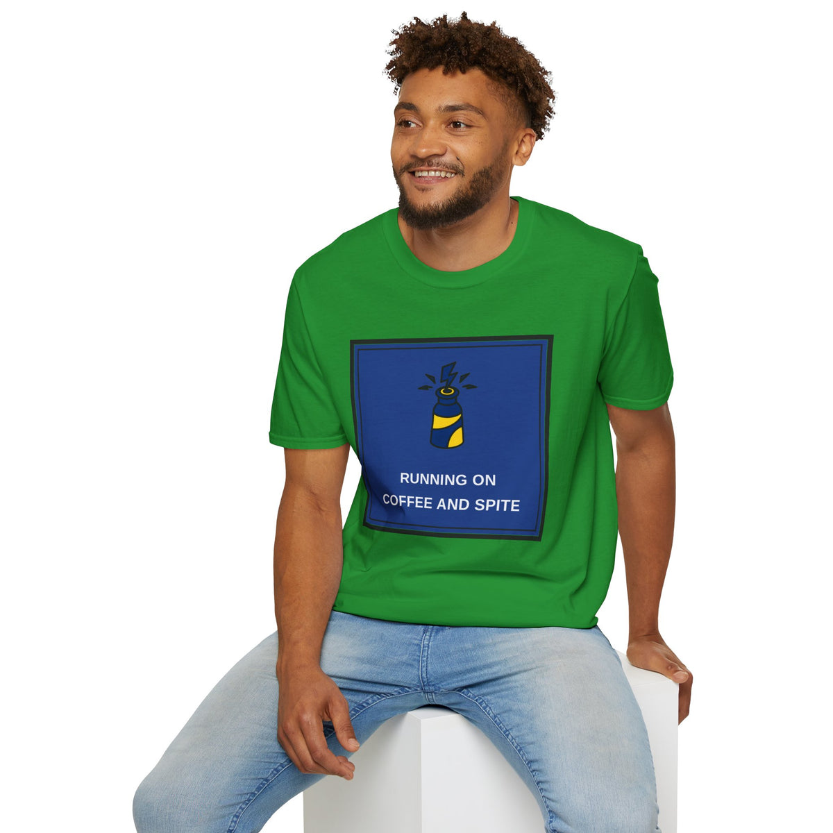 T-Shirt — Running on Coffee and Spite Graphic Tee - Trending Now - August 2026
