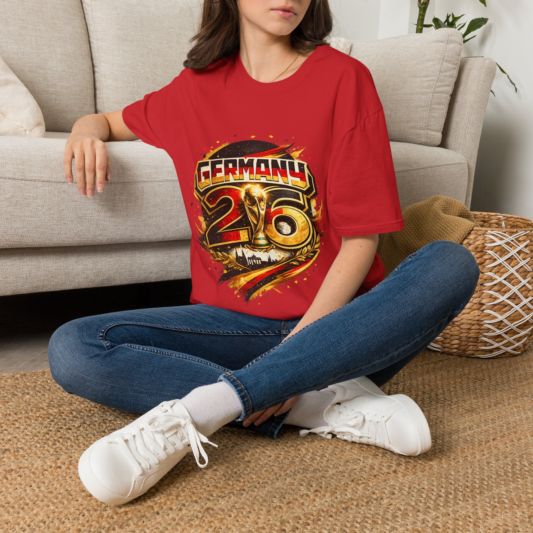 Germany 26 Skull Graphic T‑Shirt — Retro Soccer Fan Tee