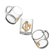 Pisces Zodiac Glass Mug — Gold Koi Fish 10oz