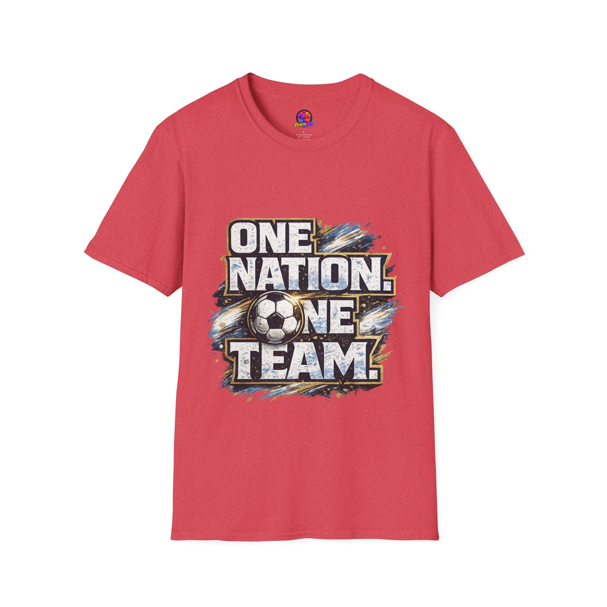 One Nation One Team Soccer T-Shirt — Supportive Fan Tee