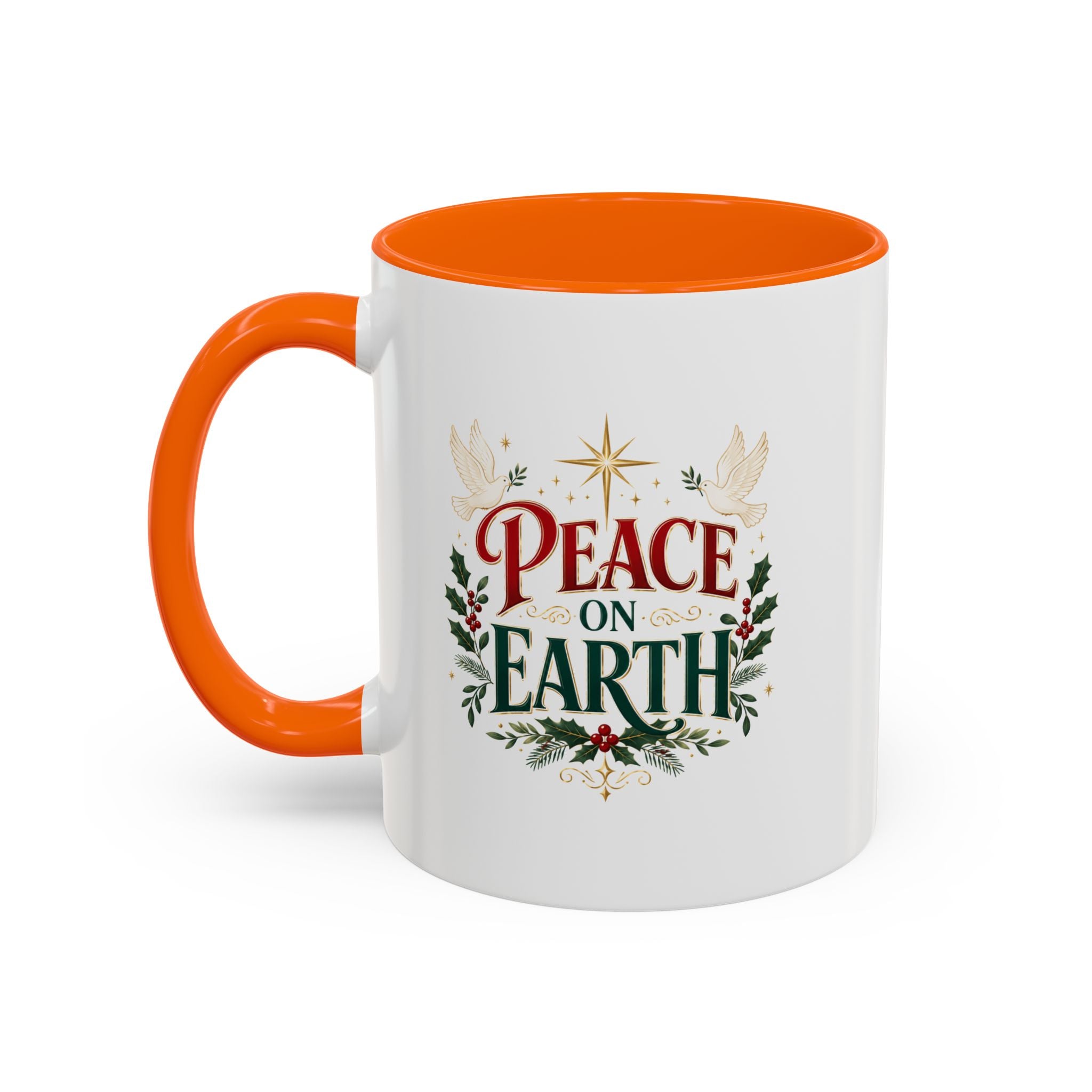 Peace on Earth Coffee Mug — Holiday Christmas Accent Mug