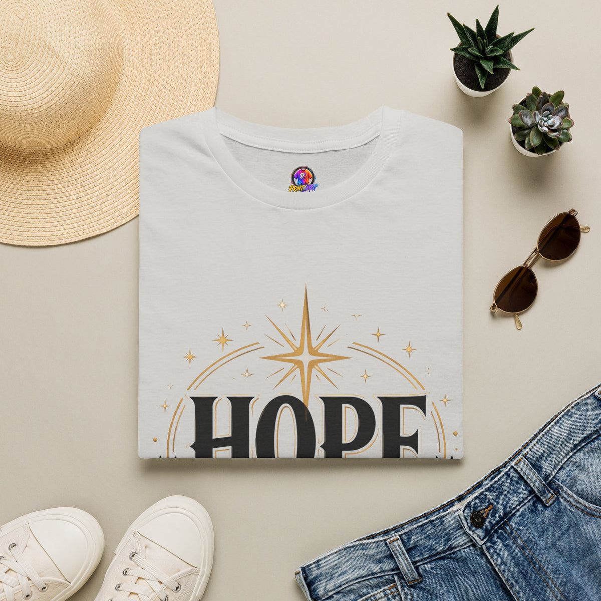 Hope Was Born T‑Shirt — Christmas Nativity Star Holiday Tee