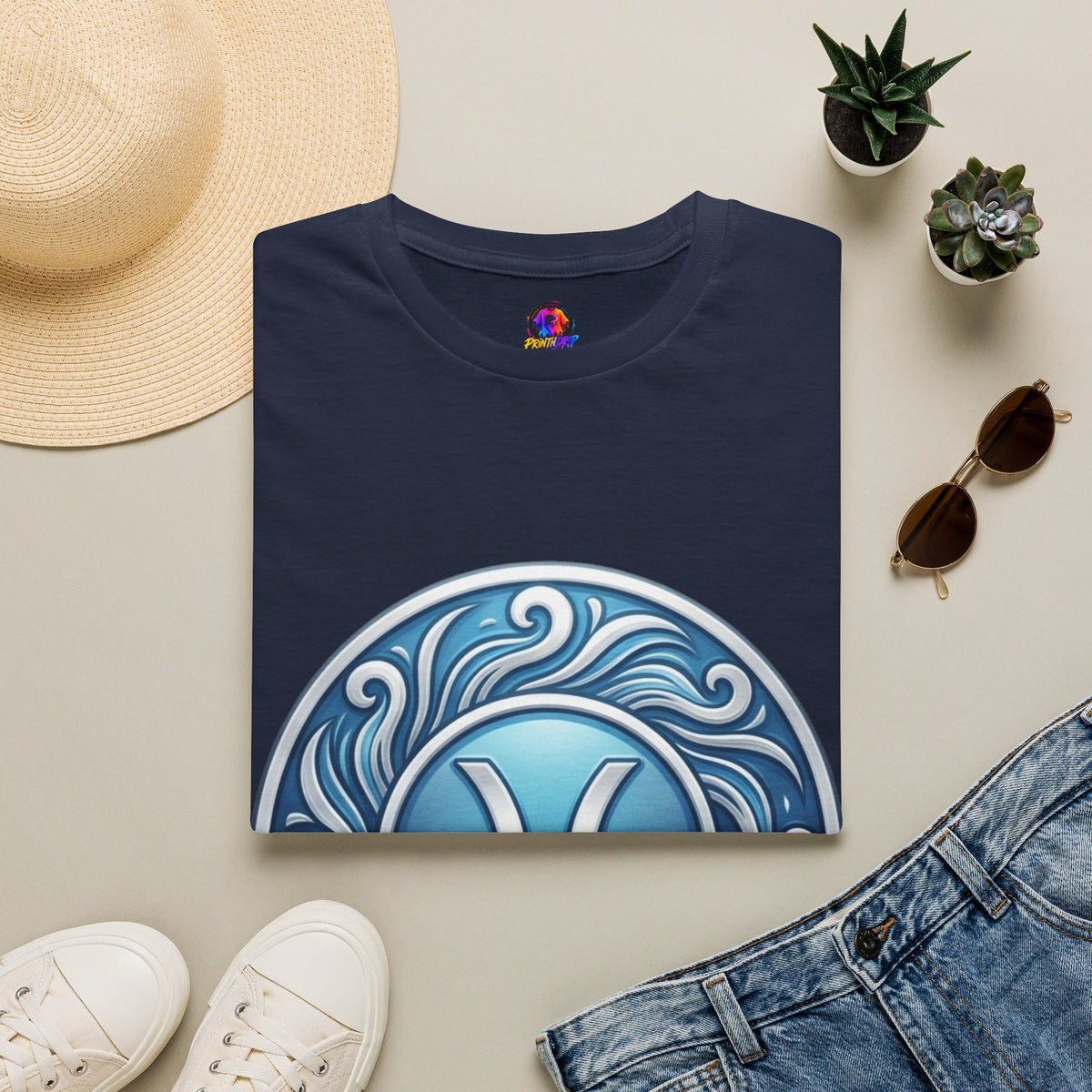 Pisces Zodiac T-Shirt – Blue Water Sign Astrology Tee