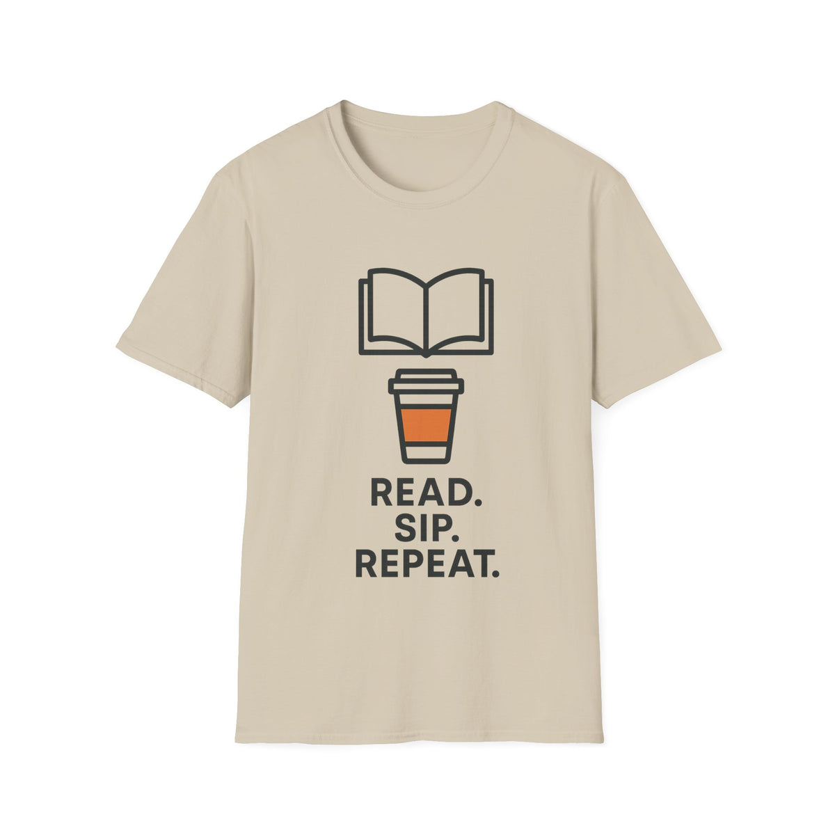 Read Sip Repeat Coffee Cup and Open Book White Graphic Tee - Trending Now - September 2026