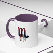 Scorpio Drip Accent Coffee Mug – Zodiac Scorpio Symbol Ceramic Mug
