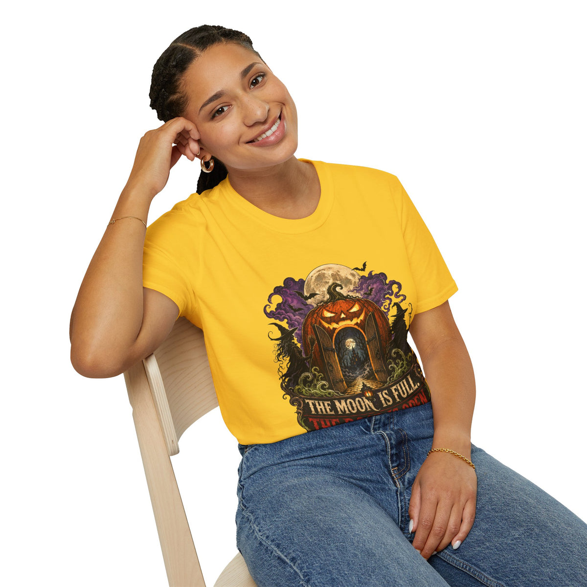 Halloween The Moon Is Full Unisex Softstyle T-Shirt