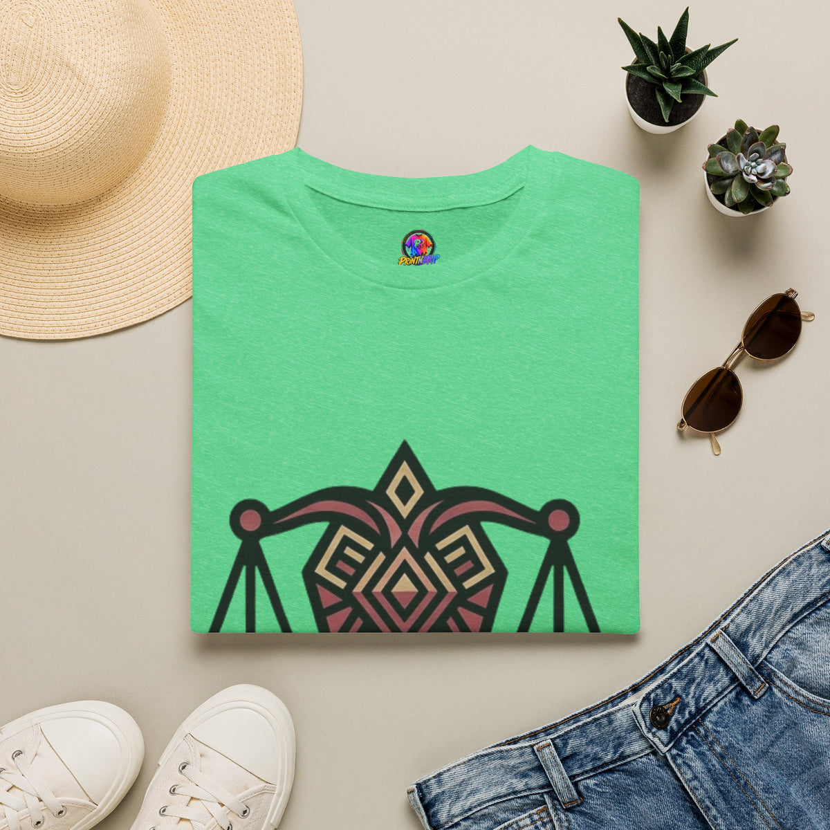 Libra Scales T-Shirt — Geometric Zodiac Libra Tee