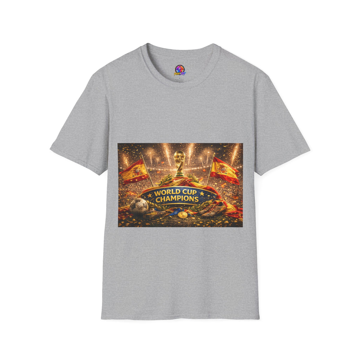 World Cup Champions T-Shirt — Spanish Football Victory Design