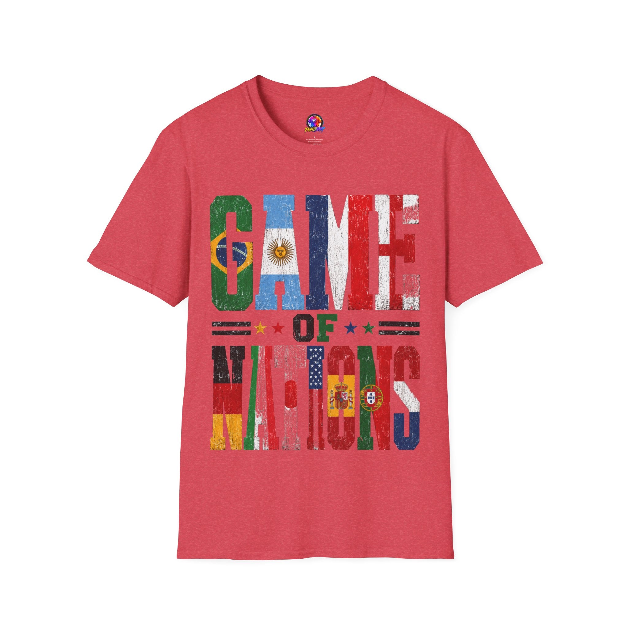FIFA World Cup 2026 T-Shirt — 'Game of Nations' Vintage Flag Soccer Graphic Tee