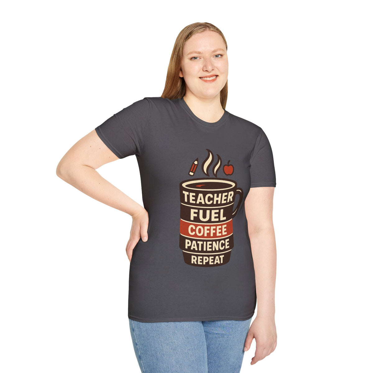 Teacher Fuel Coffee T-Shirt — 'Teacher Fuel: Coffee, Patience, Repeat' Shirt - Trending Now - August 2026