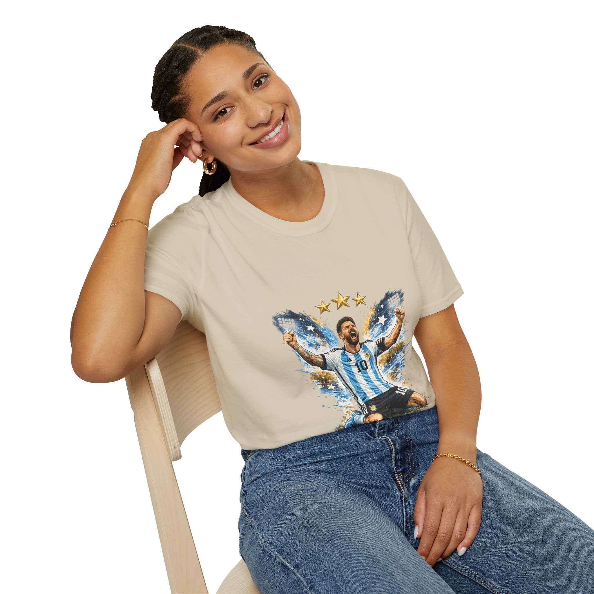Argentina Soccer Legend Argentina T-Shirt — Celebratory Messi Design