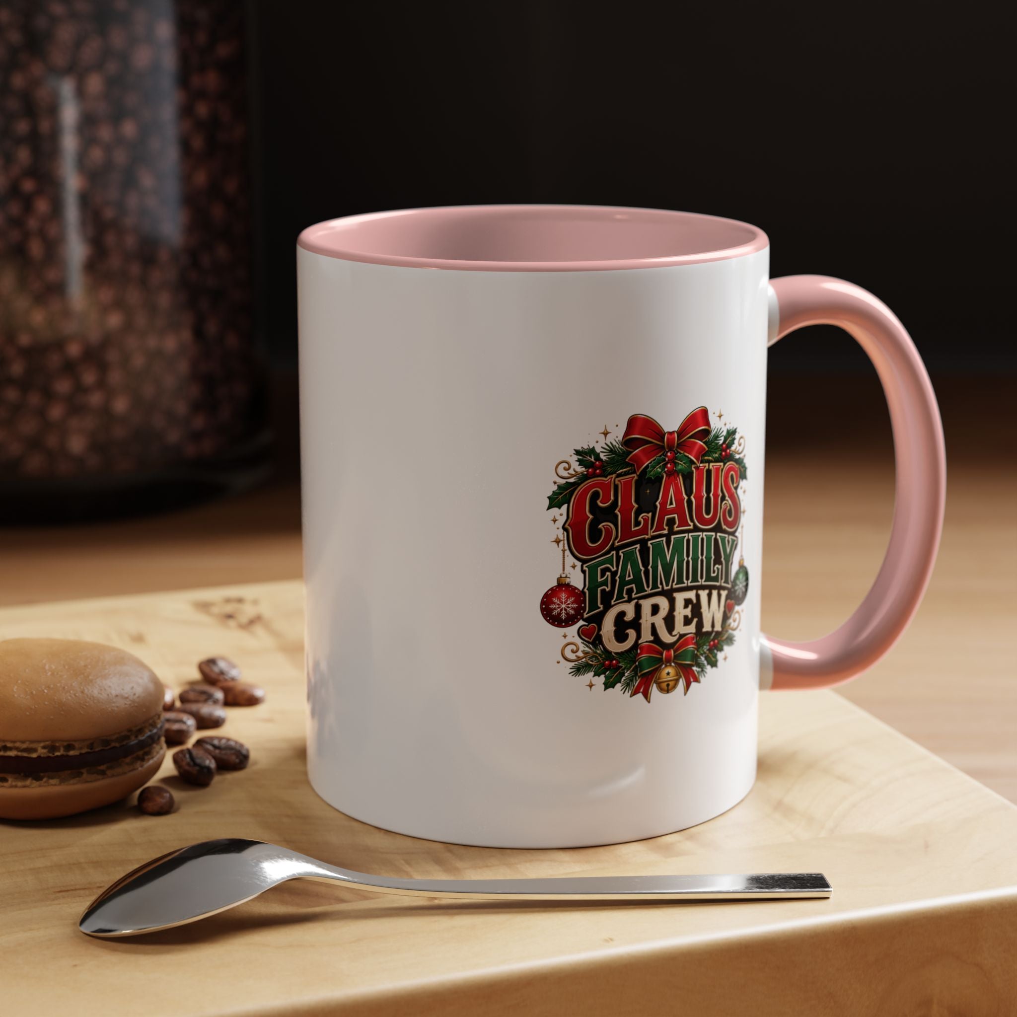 Claus Family Crew Accent Coffee Mug – Holiday Christmas Tea & Coffee Cup