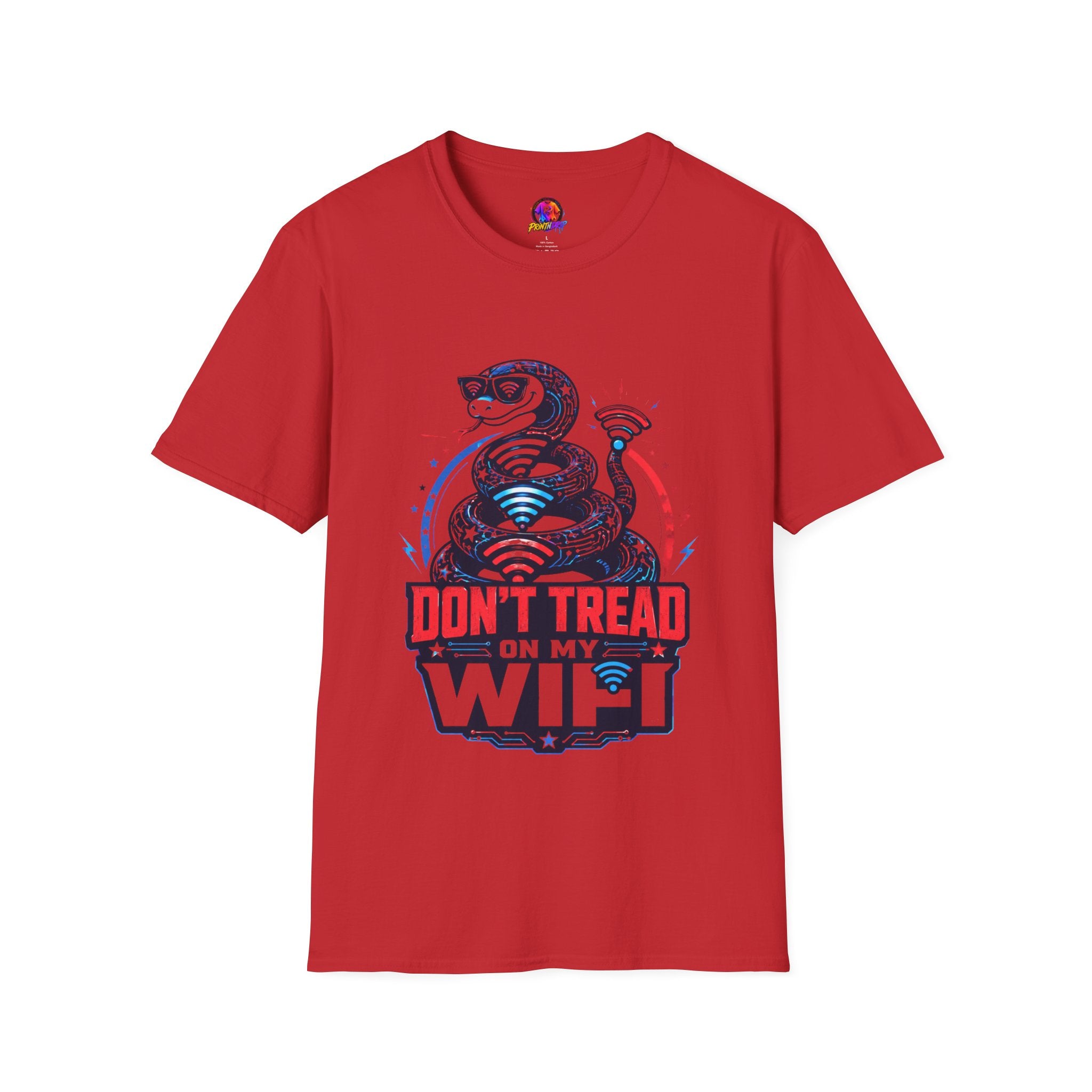 Don’t Tread on My WiFi T-Shirt — Patriotic Gadsden Snake WiFi Tee