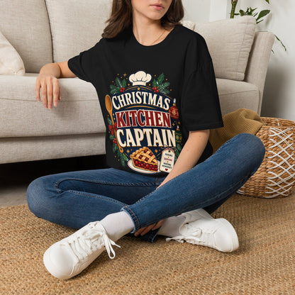 Christmas Kitchen Captain T-Shirt — Festive Holiday Cooking Tee