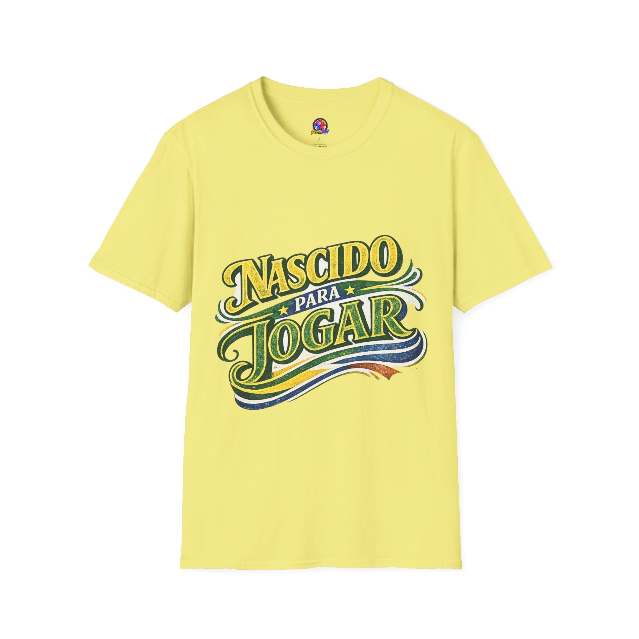 Brazil T‑Shirt — Nascido Para Jogar Vintage Brazilian Soccer Graphic Tee