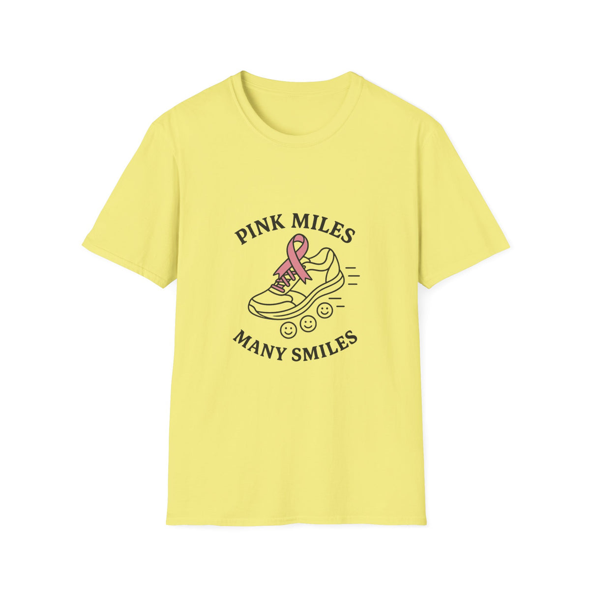 Breast Cancer Awareness T-Shirt — "Pink Miles Many Smiles" Ribbon Tee - Trending Now - October 2026