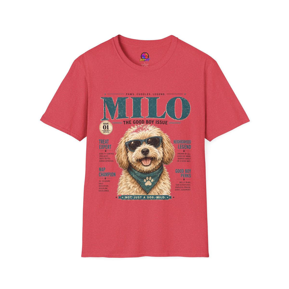 Milo 'The Good Boy Issue' T-Shirt — Cute Dog Magazine Cover Tee
