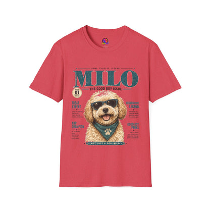 Milo 'The Good Boy Issue' T-Shirt — Cute Dog Magazine Cover Tee