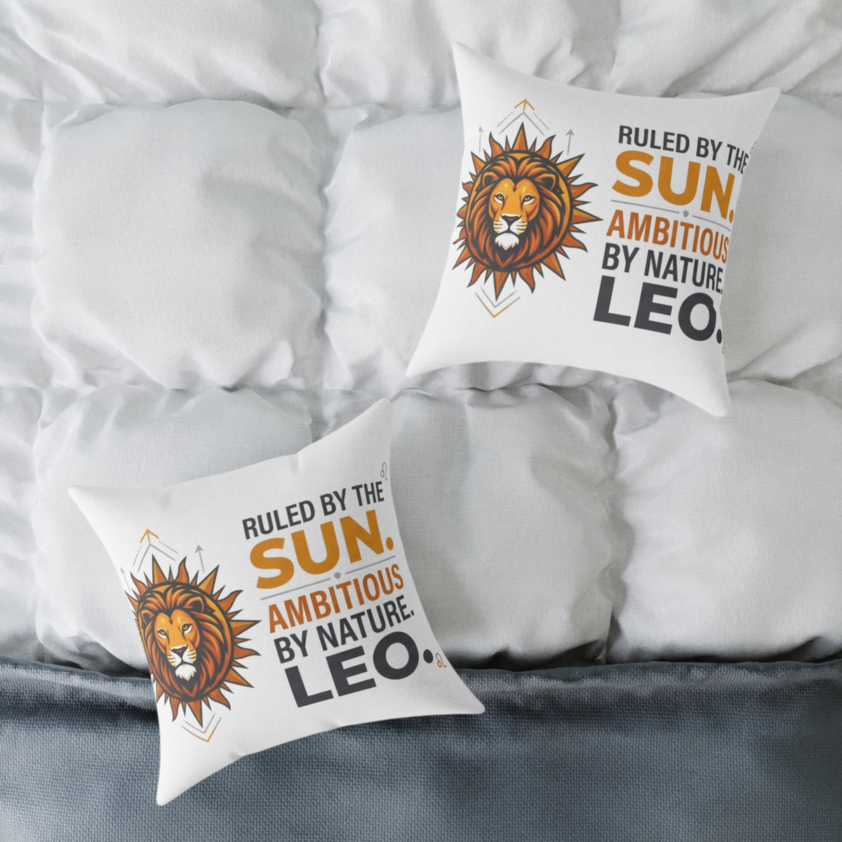 Leo Zodiac Ruled By The Sun Square Poly Canvas Pillow