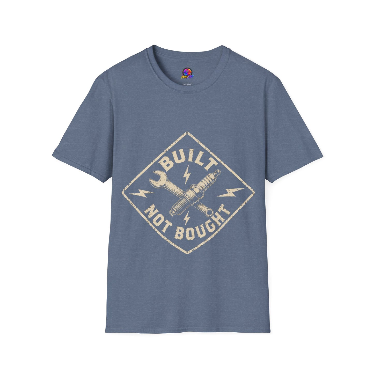 Built Not Bought T-Shirt — Vintage Mechanic Auto Repair Tee