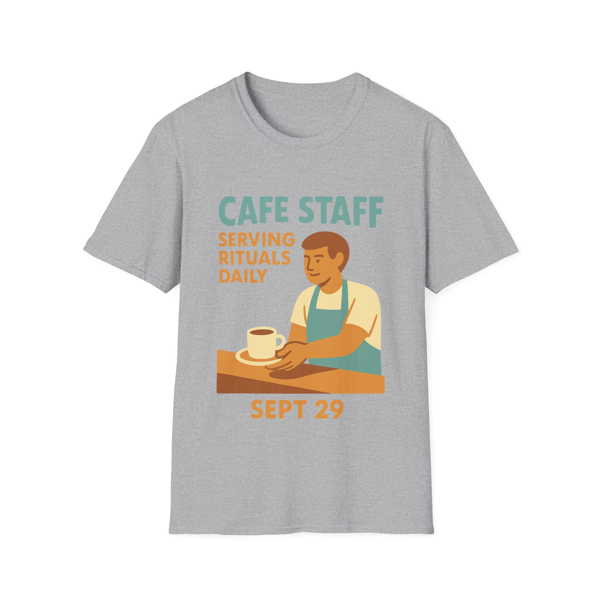 Cafe Staff Serving Rituals Daily National Coffee Day T-Shirt - Trending Now - September 2026